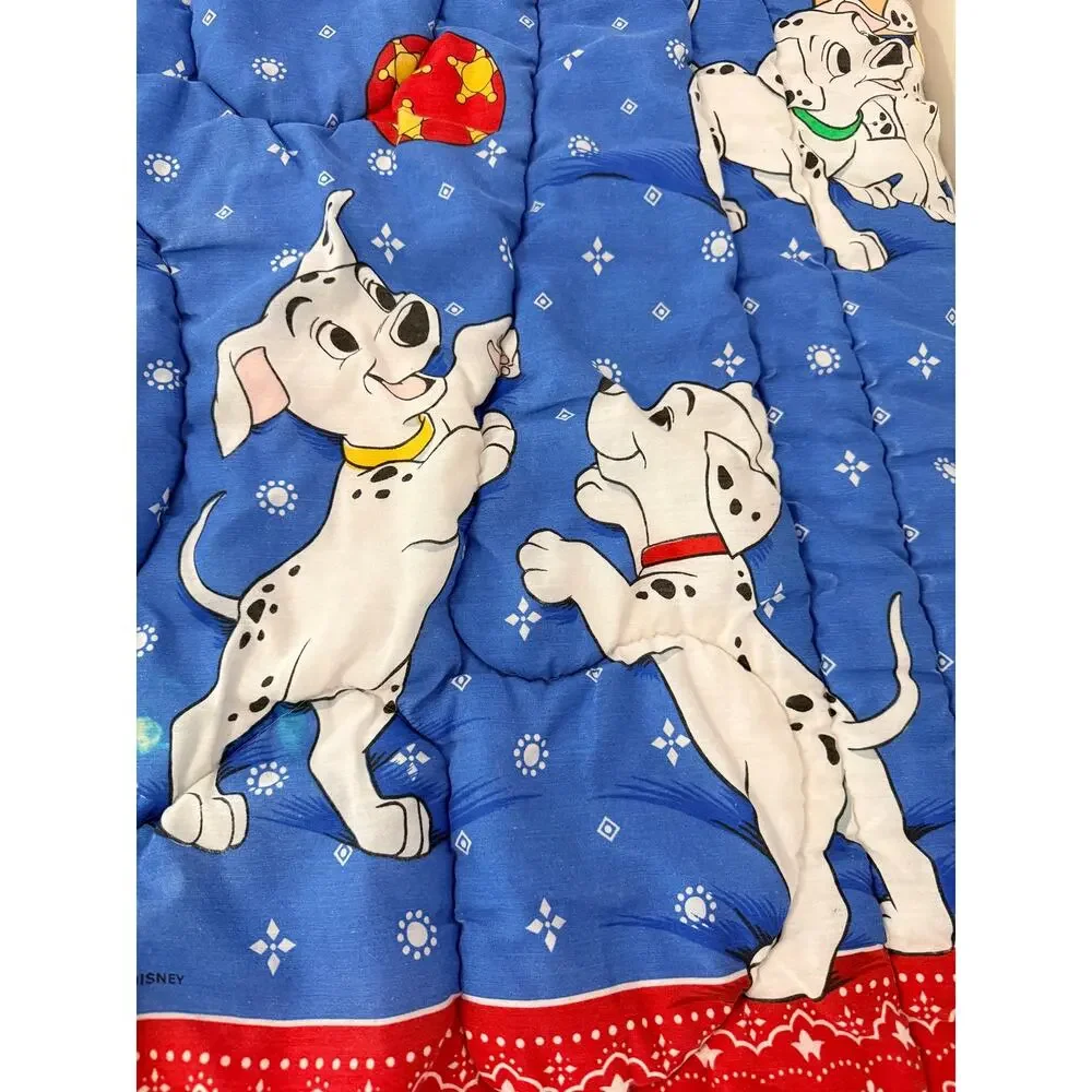 Vintage Disney 101 Dalmatians Twin Comforter Western Cowboy Retro 90s Bedding